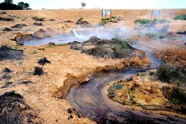 Artesion bore on the Birdsville Track near Lake Howitt, South Australia