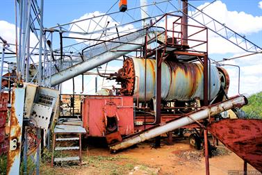 Abandoned meat works on Stuart Hwy, north of Tennant Creek, Northern Territory, Australia