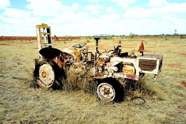 Abandoned meat works on Stuart Hwy, north of Tennant Creek, Northern Territory, Australia