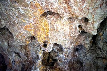 Rock formation inside Tunnel Creek, Kimberley, Western Australia