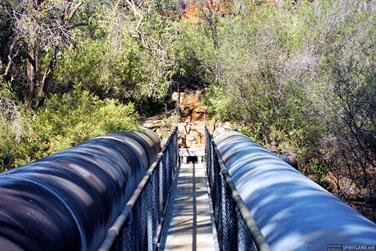 Water pipeline at Serpentine Falls, Western Australia