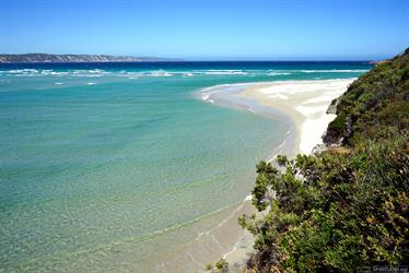 Ocean Beach, mouth of Wilson Inlet, Denmark, Western Australia